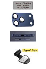 İphone 17 Pro Max 3'Lü Set Kamera Lens Koruyucu Toz ve Kir Önleyici Metal Filitre -Yapışkanlı Tıpa