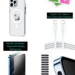 iphone 14Pro VIP ASLAN 3 PRO FULL SET KILI - FİLTRE - ŞARJ KABLOSU -5 TEMİZLEME SETİ -KIRILMAZ CAM