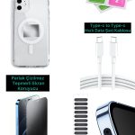iphone 15 PLUS VIP ASLAN 3 PRO FULL SET KILI - FİLTRE - ŞARJ KABLOSU -5 TEMİZLEME SETİ -KIRILMAZ CAM