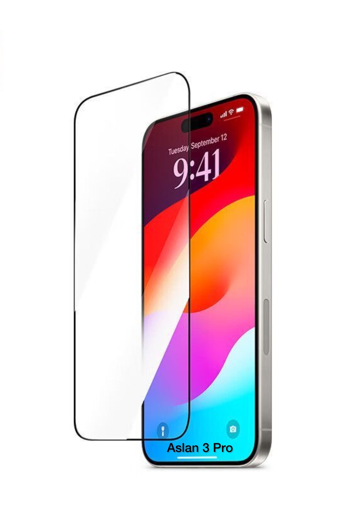 1_org_zoom İphone 17 Uyumlu Aslan 3 Pro Ekran Koruyucu Kırılmaz Cam Kavisli Anti Static Çizilmez Cam - Görsel 1