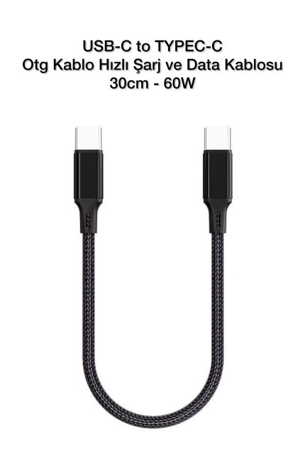 iphone 17Promax -16Promax-15promax-17Pro USB-C to TYPE-C 60W 30Cm Car Play Ultra Hızlı Şarj Kablosu
