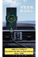 iphone 17Promax -16Promax-15promax-17Pro USB-C to TYPE-C 60W 30Cm Car Play Ultra Hızlı Şarj Kablosu - Görsel 8