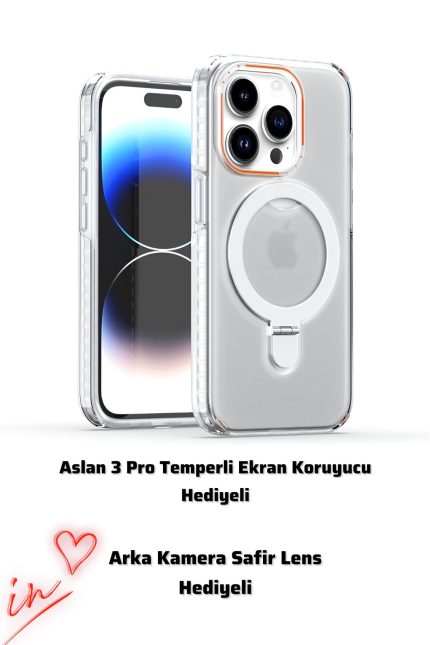 İphone 16 Pro Max Telefonlara Uyumlu Yeni Aslan 3 Pro 360 Full Korumalı Kapak Kılıf