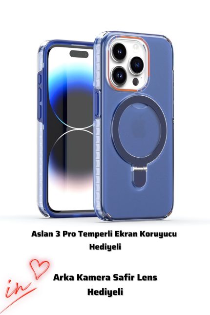 İphone 11 Telefonlara Uyumlu Yeni Aslan 3 Pro 360 Full Korumalı Kapak Kılıf