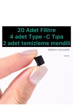 20 Adet Örgülü Filtre toz ve kir önleyici type-c girişli şarj yeri koruma tıpası ve temizlik mendili - Görsel 4