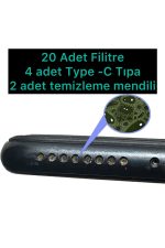 20 Adet Örgülü Filtre toz ve kir önleyici type-c girişli şarj yeri koruma tıpası ve temizlik mendili - Görsel 7