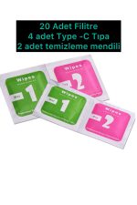 20 Adet Örgülü Filtre toz ve kir önleyici type-c girişli şarj yeri koruma tıpası ve temizlik mendili - Görsel 8