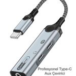 İphone 15Promax -17promax-16pro-16promax 65w Hızlı Şarj Dac Kontrollü Aux Kulaklık Dönüştürücü