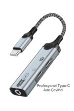 İphone 15Promax -17promax-16pro-16promax 65w Hızlı Şarj Dac Kontrollü Aux Kulaklık Dönüştürücü