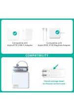 Apple 60w -61W Şarj Cihazı 67W Adaptör Düzenleyici Kablo Koruyucu Kılıf MacBook A1947 -A1718 - Görsel 2