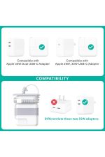 Apple 30w 29w Şarj Cihazı Kılıfı Seyahat Kablosu Düzenleyici ipad 35W Çift USB-C Port Adaptörü - Görsel 2