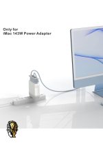 Apple Uyumlu İMac 143w Şarj Adaptörü için Seyahat Kablosu Düzenleyici ve Adaptör Koruyucu Kılıfı - Görsel 3