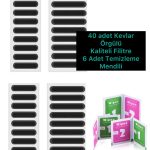 40 Adet Örgülü Filtre Tüm Telefon Marka Modellerine Hoparlör ve Mikrofon Koruyuculu Önleyici Filtre