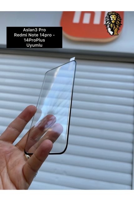 Redmi Note 14Pro -14ProPlus Uyumlu Cam Aslan 3 Pro Ekran Koruyucu Kavisli Temperli Cam