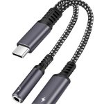 Xiaomi - Samsung Uyumlu Type-c 3.5mm Kulaklık Çevirici Şarj Dönüştürücü Örgü Kablo Bluetooth İstemez