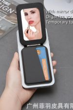 Magesafe N53 Mıknatıslı Aynalı Kapaklı Cüzdan Kılıf Deri Siyah Koruyucu Kartlık Tutucu - Görsel 7
