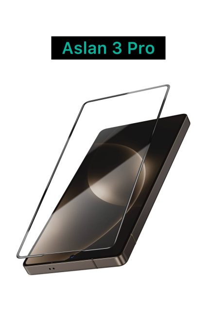 Samsung S25 ultra Aslan 3 Pro Parlak Ekran Koruyucu Kırılmaz Cam Kavisli Anti Static Çizilmez Cam