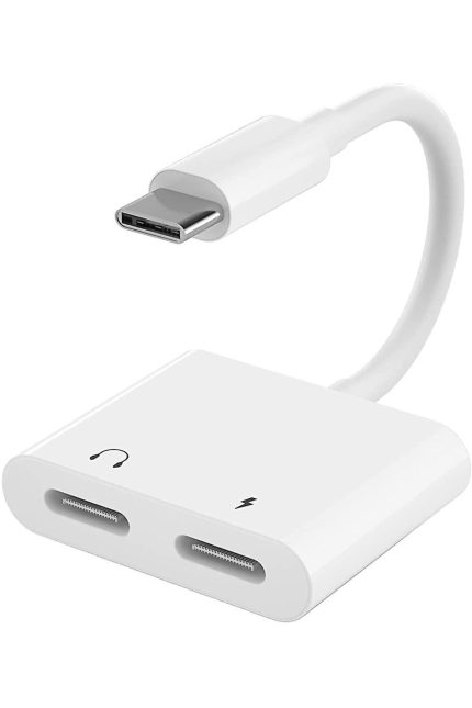 iphone 16Pro-16Promax çift type c girişli Birebir Aux Kulaklık Ve Şarj Çevirici Dönüştürücü Kablo