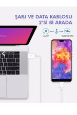 Ucuzmi Galaxy Uyumlu Cep Telefonu Micro Usb Hızlı Şarj Cihazı Kablosu Şarj Aleti Kablosu 25cm - Görsel 2