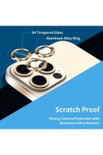 Iphone 13 Pro Max Profesyonel Kamera Koruyucu Gold - Görsel 2