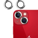 Iphone 13 / 13mini Kamera Lens Koruyucu Çelik Halka Hd 9d Kırılmaz Cam Renk:silver Çerçeveli