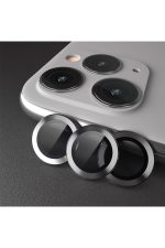 Iphone 11 pro max 12 pro Kamera Koruyucu silver Çerçeveli uyumlu - Görsel 2