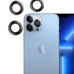 Iphone 13 Pro Max Uyumlu Kamera Lens Koruyucu Çelik Halka Hd 9d Kırılmaz Cam