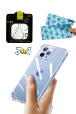 Iphone 13mini Kılıf Köşeleri Airbag Korumalı Silikon-kamera Lens Koruma-9h Nano Kırılmaz Cam Uyumlu - Görsel 2