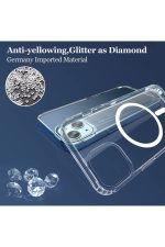 Apple Iphone 13 Mini Kılıf Magsafe Magnetic Crystal Kapak - Şeffaf - Görsel 3