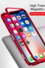 Iphone X  Uyumlu r Mıknatıslı Alüminyum Bumper 360 Tam Koruma Ön Ve Arka Cam Kapaklı Kılıf - Görsel 2