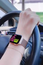 Apple Watch Kordon 2 3 4 5 6 Se 42mm 44mm Uyumlu Kayış Bileklik Milanese Loop Kordon Metalik Gri - Görsel 3