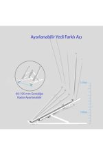 P1 Notebook Matebook Macbook Air Pro Tablet Laptop Standı Tutucu Stand Ayarlanabilir Ergonomik Pembe - Görsel 2
