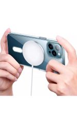 Iphone 11pro Max Kılıf Magsafe Şarj Uyumlu Şeffaf Kılıf Wireless Kapak Magsafe Özellikli Korumalı - Görsel 3
