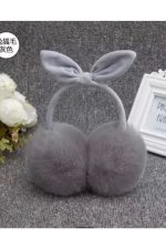 Earmuffs Kablolu Hd Ses Ve Mikrofonlu Kulaklık Sevimli Tavşan Kürklü Kış Aylarında Isıtıcılı Konfor - Görsel 2