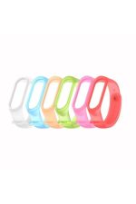 Xiaomi Mi Band 5 Akıllı Bileklik Kordon Kayış Şeffaf Kırmızı Renk - Görsel 4