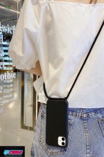 Uyumlu Iphone 12 / 12pro  Kılıf Içi Kadife Liquid Silikon + Ipli Boyun Askılı 360 Gövde Korumalı - Görsel 3