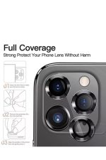 Iphone 11 pro max 12 pro Kamera Koruyucu silver Çerçeveli uyumlu - Görsel 3
