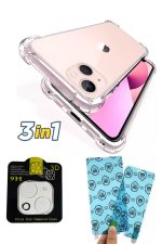 Iphone 13mini Kılıf Köşeleri Airbag Korumalı Silikon-kamera Lens Koruma-9h Nano Kırılmaz Cam Uyumlu - Görsel 3