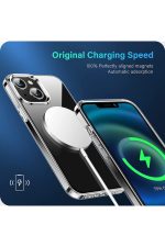 Apple Iphone 13 Mini Kılıf Magsafe Magnetic Crystal Kapak - Şeffaf - Görsel 4