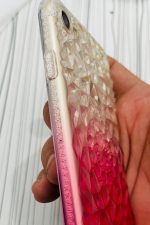 Iphone 7 / 8 /se2020 Süslü Şeffaf Transparan 6d Prizma Görünümlü Yapay Taşlı Silikon Kılıf - Görsel 3