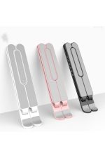 P1 Notebook Matebook Macbook Air Pro Tablet Laptop Standı Tutucu Stand Ayarlanabilir Ergonomik Pembe - Görsel 3