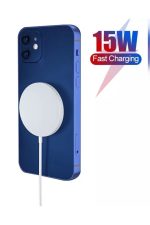 Iphone 11 12 Pro Uyumlu  Kablosuz Şarj Cihazı 15w Hızlı Şarj Manyetik Çekim Charger Type-c Kablo - Görsel 3