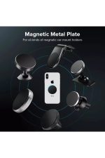 Manyetik Telefon Tutucular 8 Adet Metal Plaka Seti Siyah (4 Daire 40mm 4 Dikdörtgen 45/65mm) - Görsel 4