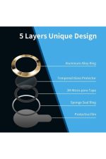 Iphone 13 Pro Max Profesyonel Kamera Koruyucu Gold - Görsel 4