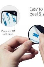 3m Telefon Araç İçi Tutucu Stant 10 Adet Siyah Dikdörtgen Metal Plaka Mıknatıslı Tutucular Saç Seti - Görsel 4