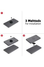 Telefon Araç Içi Tutucu Stant 10 Adet Siyah Yuvarlak Metal Plaka Mıknatıslı Tutucular Saç Seti - Görsel 4