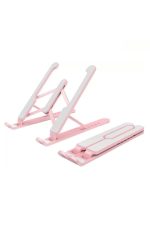 P1 Notebook Matebook Macbook Air Pro Tablet Laptop Standı Tutucu Stand Ayarlanabilir Ergonomik Pembe - Görsel 4