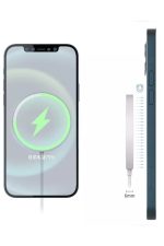 Iphone 11 12 Pro Uyumlu  Kablosuz Şarj Cihazı 15w Hızlı Şarj Manyetik Çekim Charger Type-c Kablo - Görsel 4