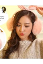 Earmuffs Kablolu Hd Ses Ve Mikrofonlu Kulaklık Sevimli Tavşan Kürklü Kış Aylarında Isıtıcılı Konfor - Görsel 4