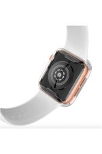 Apple Watch 1 2 3 4 5 6 Se Serisi ( 38mm ) 360 Tam Koruma Şeffaf Silikon Kılıf Premium Model - Görsel 4